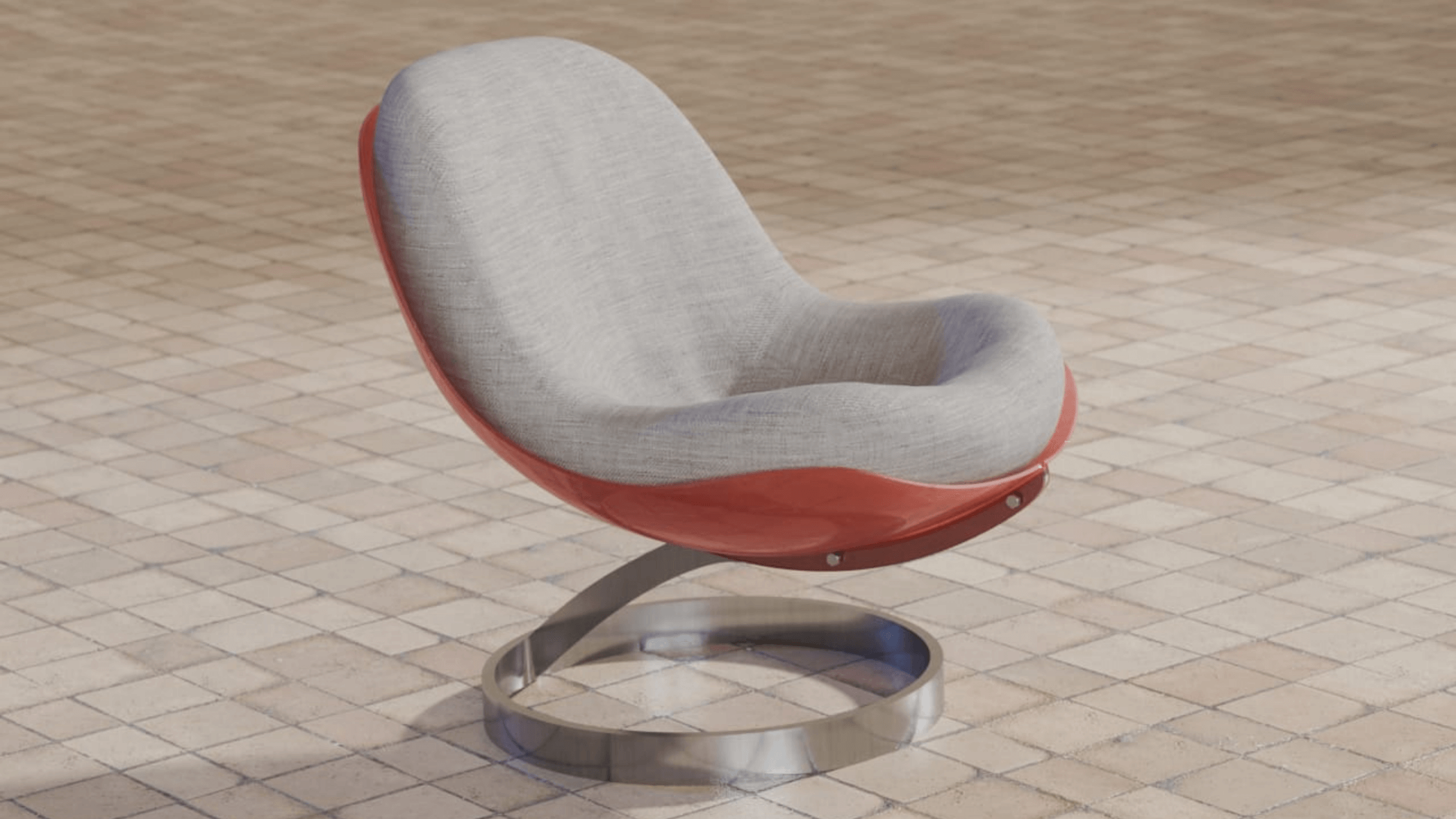 3D rendering of a modern chair.