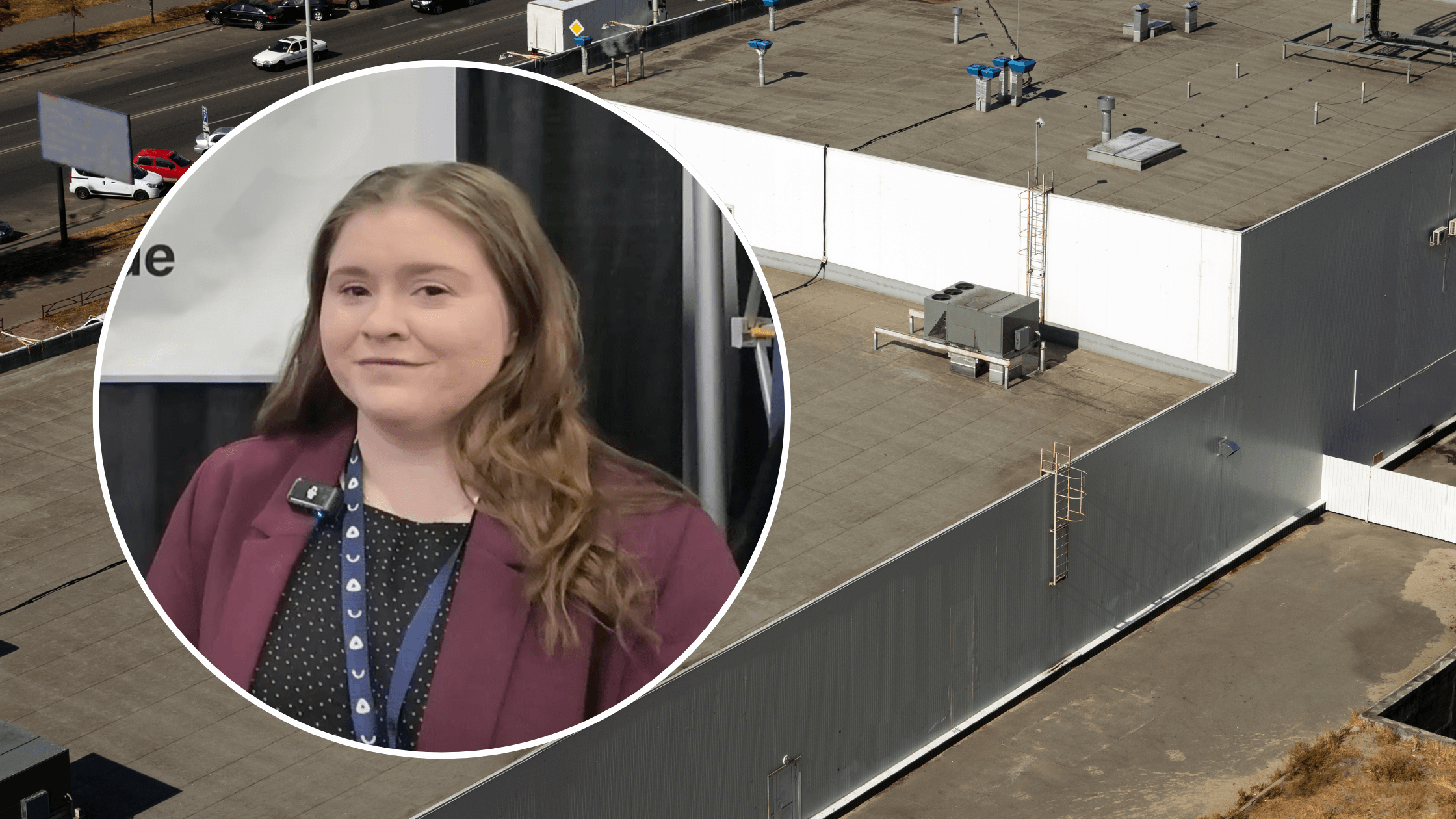 Large commercial TPO membrane roofing system on a building