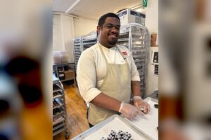 Chocolatier career inspiration — Robert crafting handmade artisan chocolates at Chocolat Moderne in New York City, ten years into his culinary career