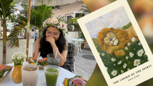 UI design career inspiration — Hime, a user interface designer and published poet, with her book The Chord of the Spirit